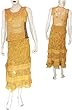 Skirt Set Georgette Embroidery Womens Casual Sundresses Size S (skts059)