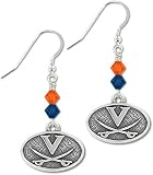Virginia Cavaliers Bicone Crystal Earrings