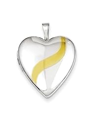 Sterling Silver Gold-plated 20mm Heart Locket