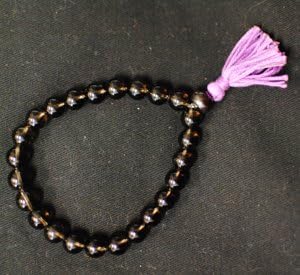 Mini Intention Mala Bracelet Smokey Quartz Beads