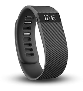 Fitbit Charge Wireless Activity Wristband, Black, Large