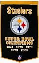 Pittsburgh Steelers 24"x36" Wool Dynasty Banner - Football Sports Merchandise