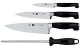 J.A. Henckels Twin Four Star II 3-Piece Starter Set with Bonus Steel