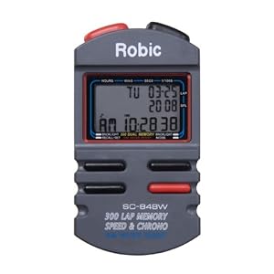 Robic SC-848W 300 Memory Stopwatch with Speed Timer (Sports) 