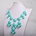 Turquoise Bubble Necklace in Silver Tone (Fn0508-S-Turquoise)