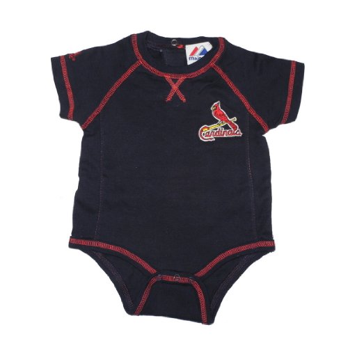 MLB St. Louis Cardinals Baby / Infant One-Piece Bodysuit / Romper / Onesie with Embroidered Logo - Blue (Size: 6/9)