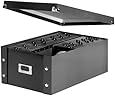 Snap-N-Store Double Wide CD Storage Box, Black (SNS01658)