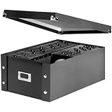 Snap-N-Store Double Wide CD Storage Box, Black (SNS01658)