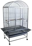 Brand New Parrot Bird Wrought Iron Cage Dome-Top w/ Parrot Toys 32x23x66-WI32ASR - PT