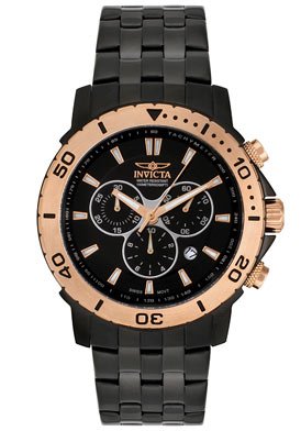 Invicta Men's 6791 Pro Diver Collection Chronograph Black Ion-Plated Stainless Steel Watch