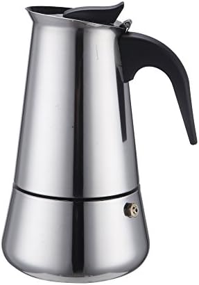 Wanxuan Stainless Steel Moka Espresso Latte Percolator Stove Top Coffee Maker Pot Latte Percolator (6 cups)