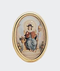 Gold Plated Religious Lapel Pin - Nino Atocha