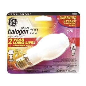 GE Lamps 10042 100-Watt Edison Halogen BT14.5 1CD Light Bulb by General Electric