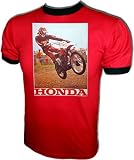 Vintage Honda 1974 RC Works Motocross Original Gaylon Mosier Flat Track Motorcycle T-Shirt , medium
