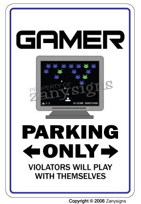 GAMER ~Novelty Sign~ games game video parking gaming
