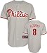 Shane Victorino Jersey: Adult 2010 Majestic Road Grey Replica #8 Philadelphia Phillies Jersey - Large