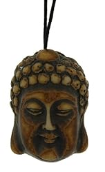 Resin Imitation Bone Pendant Buddha - Adjustable Cord - 40mm x 28.5mm