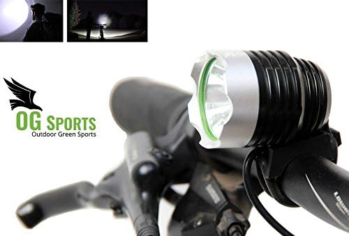 OGsports Bike Light and Headlight 1600 Lumens Rechargeable, Lightweight, for Cycling and Outdoor Activities