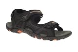 Hush Puppies Mens Black Leather Cabrera Double Velcro Open Toe Sandals