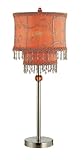 IMAGE OF Lite Source LS-20295PS/ORN Sandy Table Lamp, Polished Steel with Orange Beaded Shade