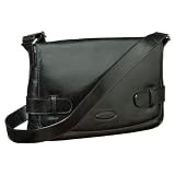 Maxwell Scott - Cartable pour femme en cuir noir de luxe (Messenger)