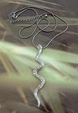 Image of Fashion necklace design 658 snake pendant on gunmetal chain