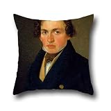 20 X 20 Inches / 50 By 50 Cm Oil Painting Wilhelm Bendz - Portrait Of A Young Man. Throw Cushion Covers,2 Sides Is Fit For Floor,him,father,coffee House,office,car Seat