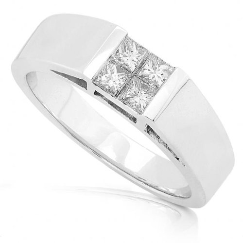 1/4ctw Four-Stone Princess Cut Diamond Ring in 14K White Gold (HI/SI-I1)