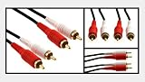 (2) RCA Male to (2) RCA Male Audio Patch Cable, Gold Plated Connectors, 3ft.