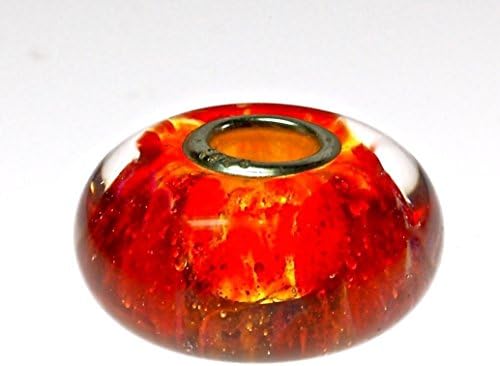 Large Hole Euro Bead For Charm Bracelets in Ruby
