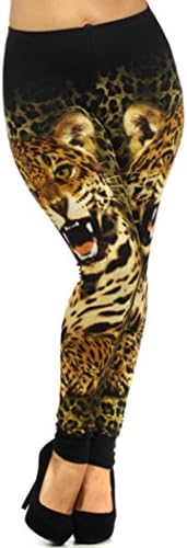 In Vein Women's Plus Size Live Wild Animal Print Leggings 2X Multi