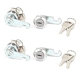 uxcell カムロック　ハードウェア　セキュリティ　メタル　ラウンド･ヘッド　キャビネット　引き出し　メールボックス　4個入り