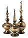 Set of 3 Lavish Weathered Metallic Table Top Finials 21.75"