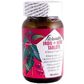 Floradix, Iron + Herb Tables, Dietary Supplement,180-Count Tablets by 