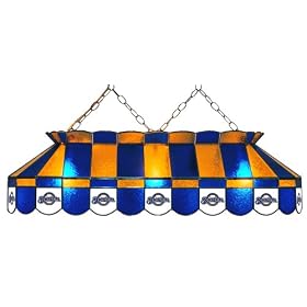 Imperial Milwaukee Brewers Licensed 40-Inch Rectangular Stained Glass Billiard Table Light