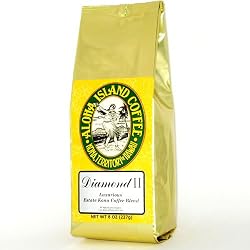 Kona Coffee Blend, Luxury Gift Coffee From Aloha Island Coffee, 8 Oz Whole Bean
