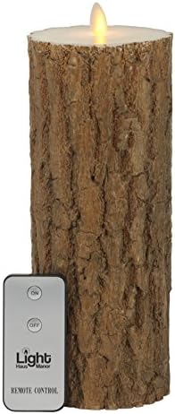 Remote Included Light Haus Manor 3.5 X 9 Flameless Moving Wick LED Candle with Timer