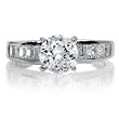 Dao's Promise Ring - Round Cut CZ - 925 Sterling Silver Rhodium Electroplated