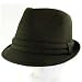 New Plaid Lining Stingy Fedora Trilby Hat Solid Dark Brown Large Extra Large