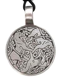 Celtic Horse Pewter Pendant Necklace