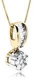 14k Yellow Gold Diamond Floral Cluster Pendant (1/2 cttw, I-J Color, I2 Clarity)