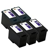 E-Z Ink (TM) Remanufactured Ink Cartridge Replacement For Dell Series 7 DH828 & DH829 (3 Black, 2 Color)