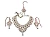 Indian Bollywood Style Wedding Party Wear Bridal Earrings Necklace Set ~ Red