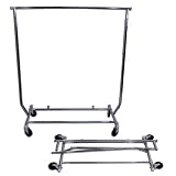 Collapsible Rolling Garment Clothing Rack