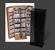 Oak Finish Large Deluxe Media Storage With Lock By Prepac Furniture