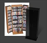 Oak Finish Large Deluxe Media Storage With Lock By Prepac Furniture