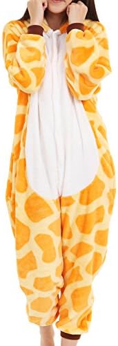 Qeely Animal Adult Onesie Kigurumi Fancy Dress Costume Hoodies Pajamas Sleep wear Orange M