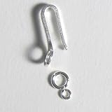 (5 sets) Hook & Eye PAT Sterling Silver 15mm