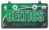 Boston Celtics NBA Happy Holidays Mini License Plate Christmas Ornament