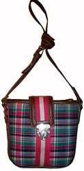 Chaps Purse Handbag Beverly Hills Pink Plaid
